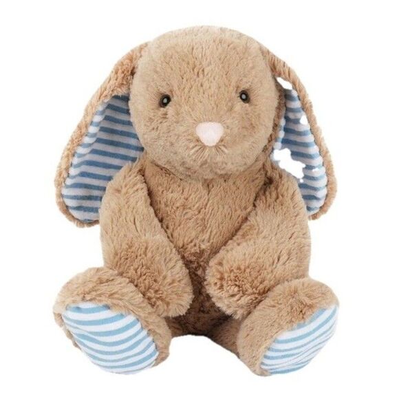 Weigedu Christmas Rabbit Bunny Stuffed Animal Plush Toys Kids Tan Blue 17" New - Picture 1 of 15